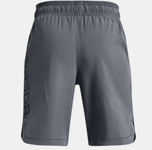 Load image into Gallery viewer, Boys&#39; UA Utility Shorts- Black/Gray Two Tone
