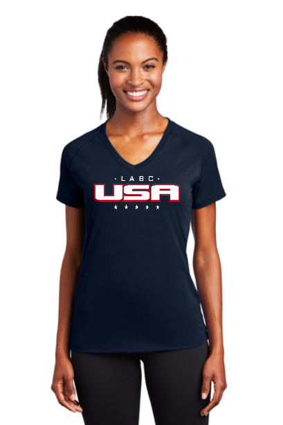 USA-LABC Sport-Tek® Ladies Ultimate Performance V-Neck