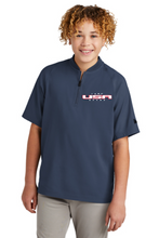Load image into Gallery viewer, USA-LABC New Era® Youth Cage Short Sleeve 1/4-Zip Jacket
