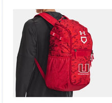 Load image into Gallery viewer, UA Utility Baseball Print Backpack - RED
