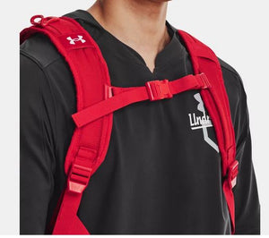 USA-LABC UA Utility Baseball Print Backpack - RED